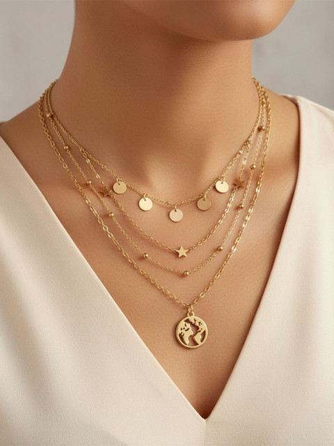 TheVineGirl Gold-Plated Layered Necklace