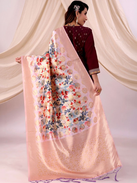 YUGAVEERAA Ethnic Motifs Woven Design Dupatta - Image 3
