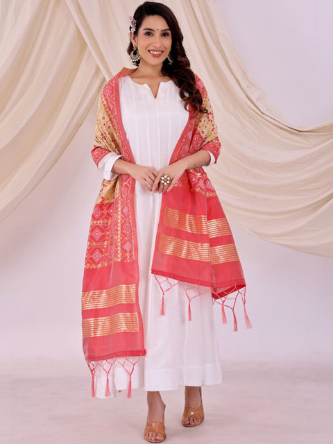 Moda Rapido Ethnic Motifs Woven Design Dupatta - Image 5