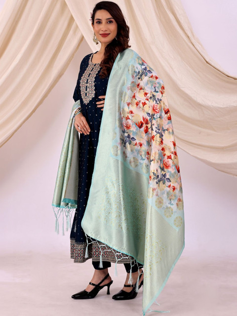 YUGAVEERAA Ethnic Motifs Woven Design Dupatta - Image 7