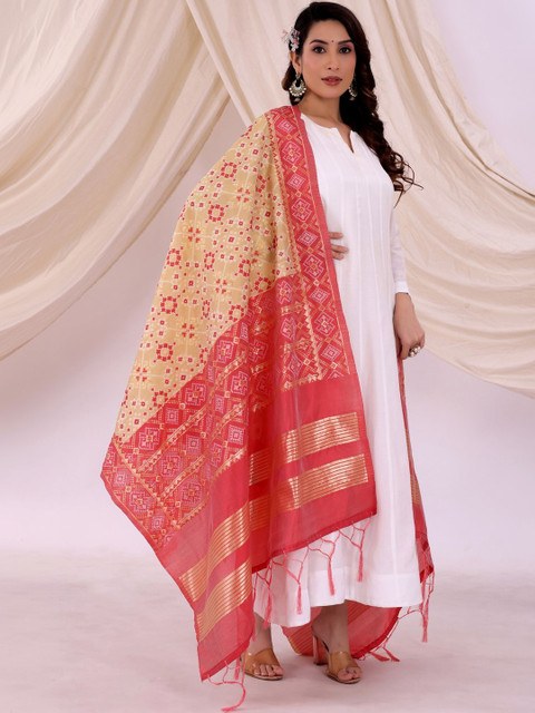 Moda Rapido Ethnic Motifs Woven Design Dupatta - Image 6