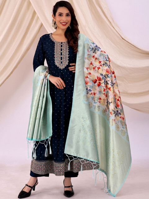 YUGAVEERAA Ethnic Motifs Woven Design Dupatta - Image 6