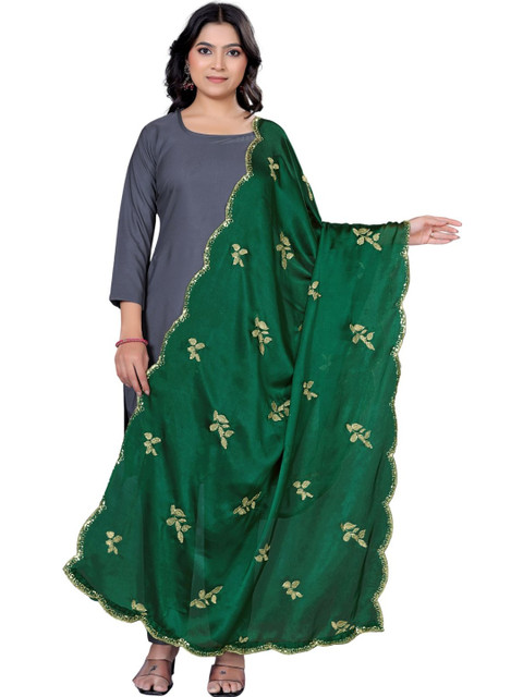 Kemza Embroidered Dupatta with Beads and Stones