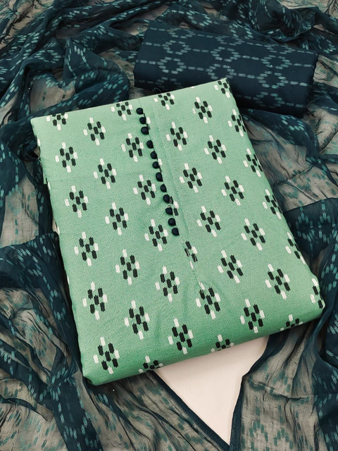 HERE&NOW Printed Pure Cotton Unstitched Dress Material