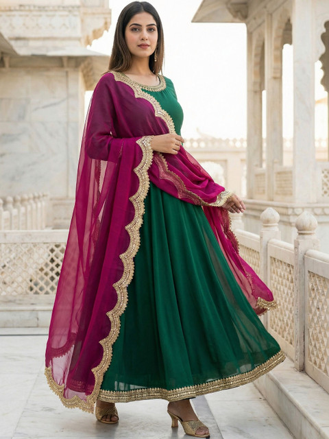 Kaizen TEXO FAB Dyed Organza Dupatta with Sequinned