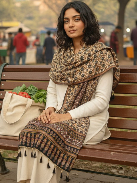 Kaizen TEXO FAB Ethnic Motifs Printed Chinon Dupatta - Image 3