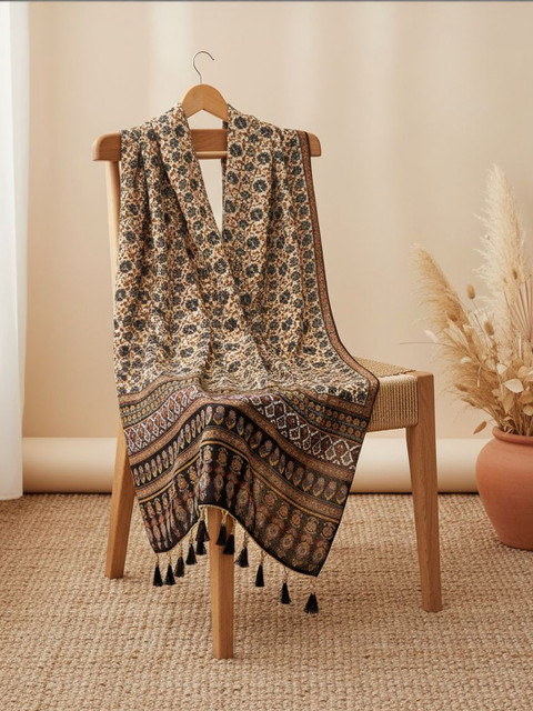 Kaizen TEXO FAB Ethnic Motifs Printed Chinon Dupatta - Image 6
