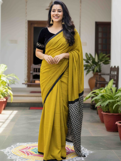 Urban Pallu Ethnic Motifs Pure Cotton Designer Saree