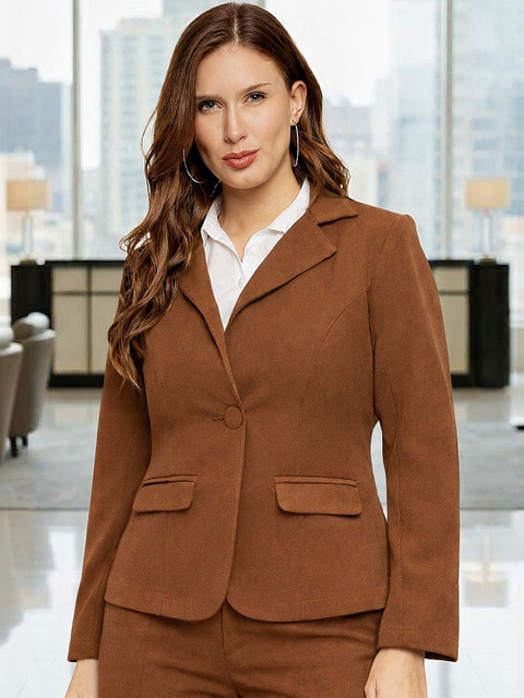 Martini Notched Lapel Single-Breasted Tailored Fit Formal Blazers