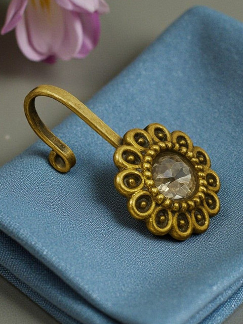 AccessHer Gold-Plated Artificial Stones and Beads Stud Nosepin - Image 6
