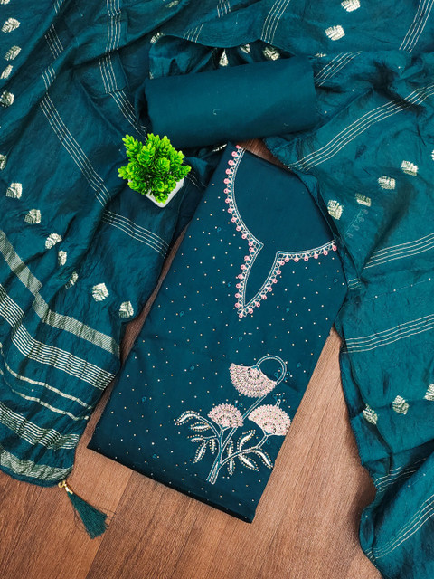 HERE&NOW Embroidered Unstitched Dress Material