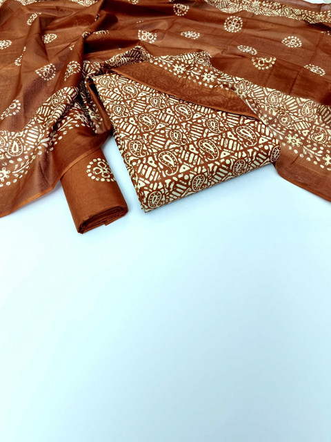 Keshar Printed Pure Cotton Unstitched Dress Material