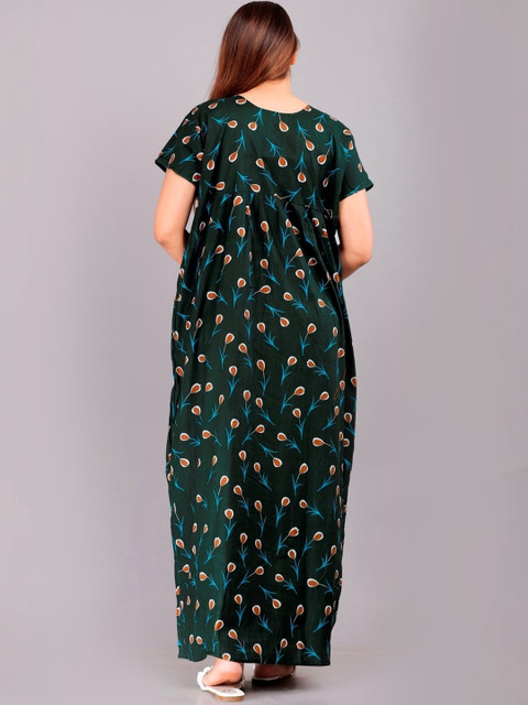 PINK CITY MART Printed Maxi Nightdress - Image 2