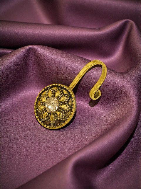 AccessHer Gold-Plated Artificial Stones and Beads Stud Nosepin - Image 6