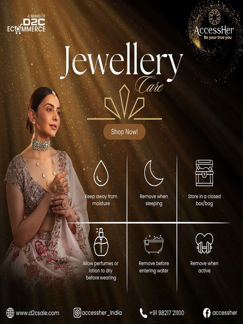 AccessHer Gold-Plated Artificial Stones and Beads Stud Nosepin - Image 7