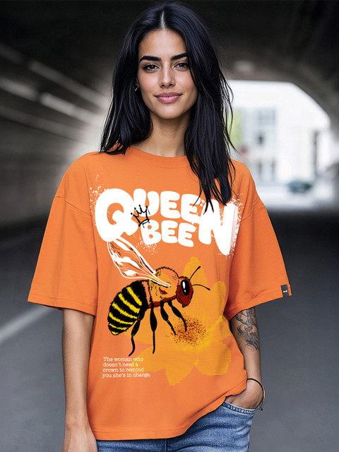 Bewakoof Women Biker Printed Applique T-shirt