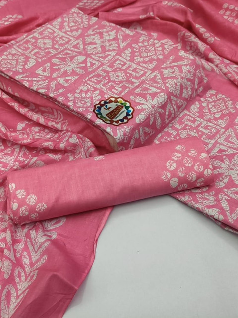 Keshar Printed Pure Cotton Unstitched Dress Material