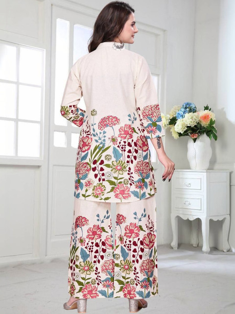 Altecia Women Printed Tunic with Palazzos - Image 2