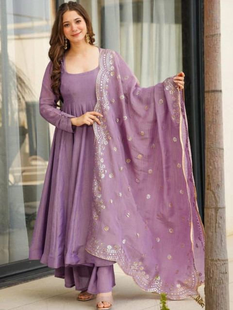 BlueRang Women Ethnic Motifs Regular Kurta with Palazzos & With Dupatta