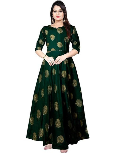 Mudrika Ethnic Motifs Print A-Line Maxi Dress