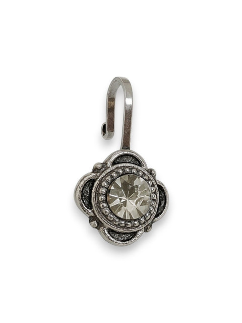 AccessHer Silver-Plated Artificial Stones and Beads Stud Nosepin - Image 5