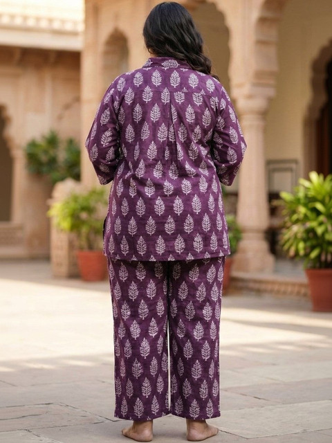 KALINI Plus Size Poly Crepe Floral Print Co-ord Set - Image 4