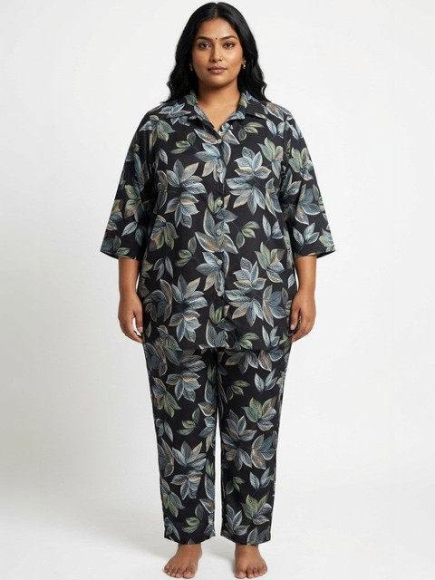 Swasti Plus Size Poly Crepe Floral Print Co-ord Set