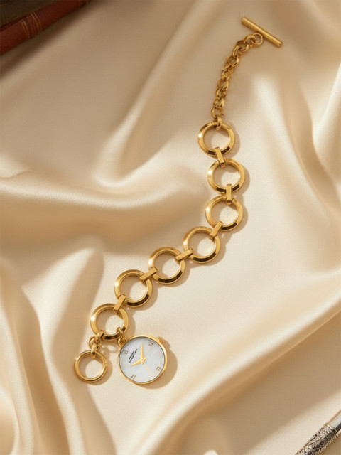 French Connection D'Pendora Mother of Pearl Dial Bracelet Style Strap Analogue Watch