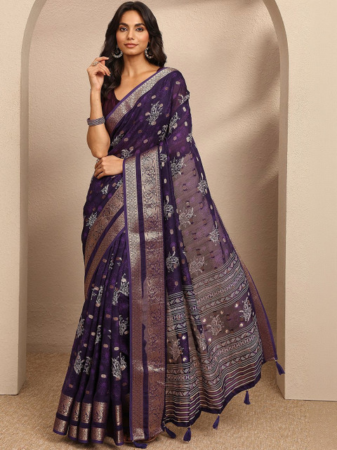 Libas Ethnic Motifs Zari Pure Georgette Saree