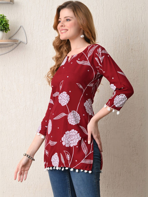 BKApparels Floral Printed Pure Cotton Kurti