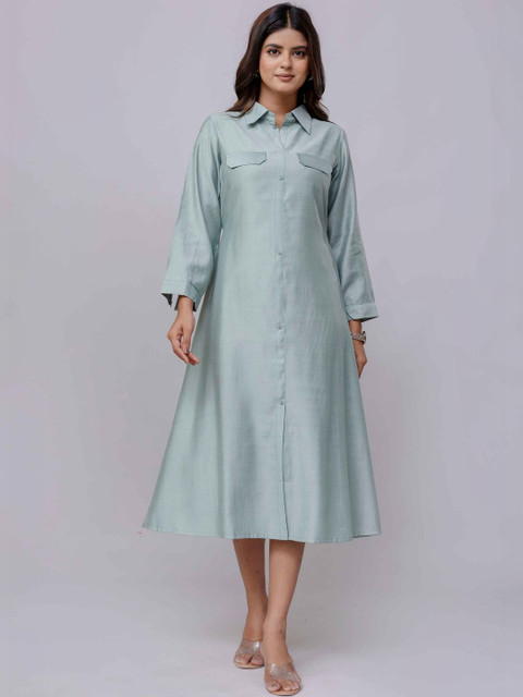 Meeranshi Shirt Midi Dress