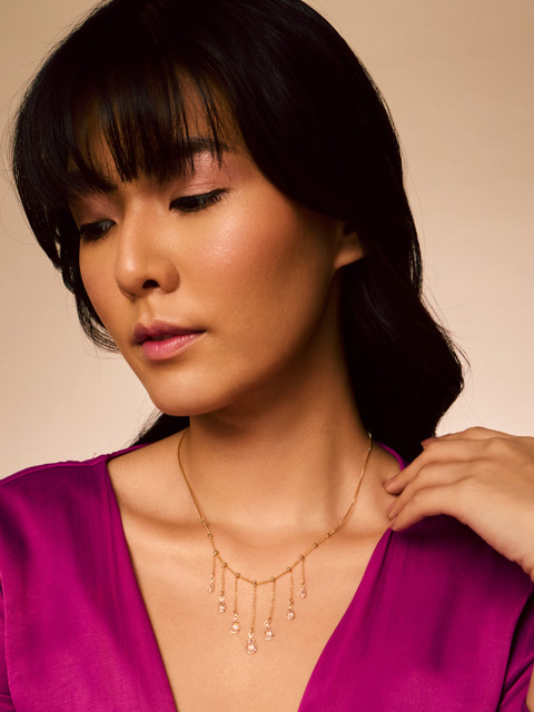 Kushal's Fashion Jewellery Copper Gold-Plated Necklace