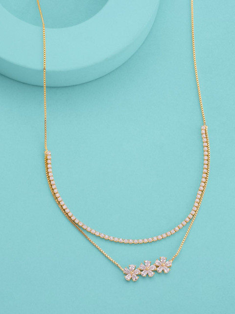 Kushal's Fashion Jewellery Copper Gold-Plated Necklace