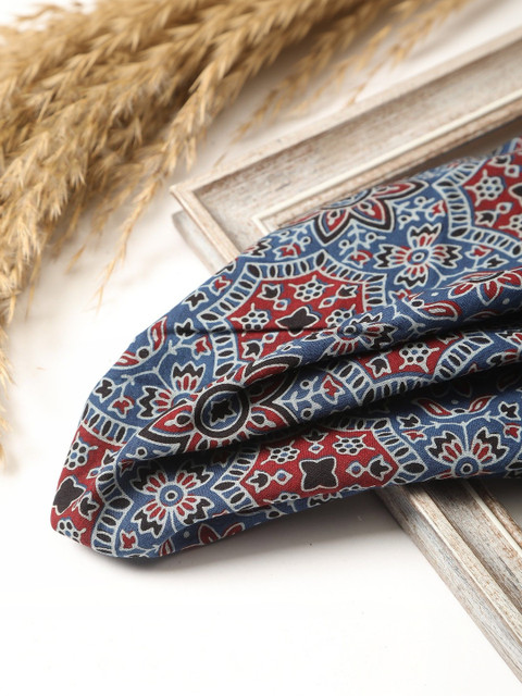 The Weaave Traveller Block Printed Ajrakh Pure Cotton Unstitched Kurta fabric