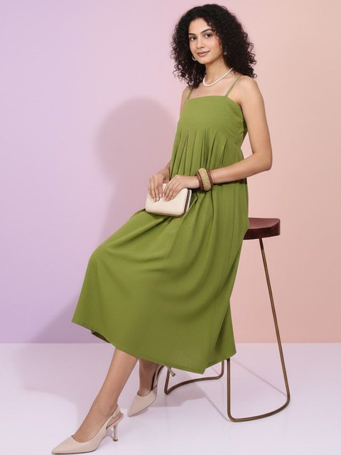 SZN Fit & Flared Shoulder Strap Dress