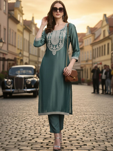 Anouk Mirage Women Ethnic Motifs Embroidered Kurta