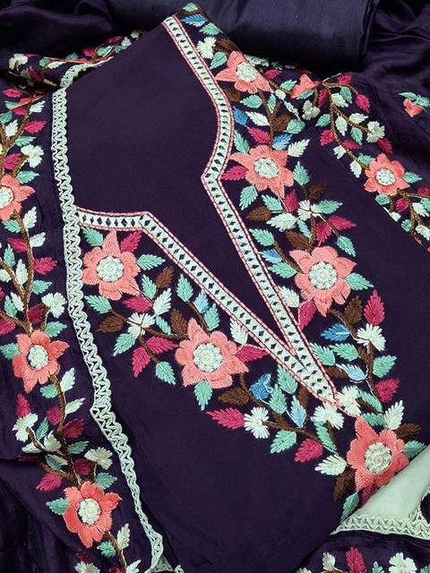 PALSANA Embroidered Pure Cotton Unstitched Dress Material