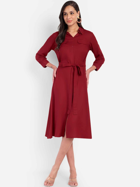 Meeranshi Shirt Midi Dress