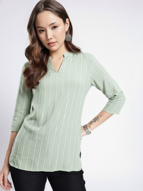 Anouk Rustic Striped Woven Design Kurti