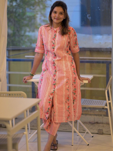 Klere Women Floral Printed Regular Kurta with Dhoti Pants