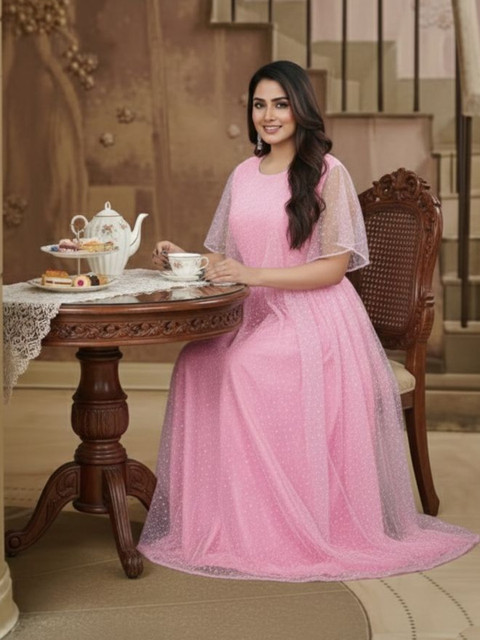 JULEE Flared Sleeve Maxi Dress