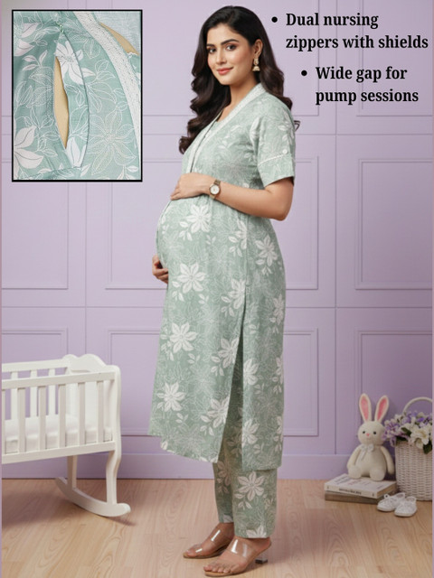 DUMMY SHAPE Women Floral Printed Regular Kurta with Pyjamas - Image 2