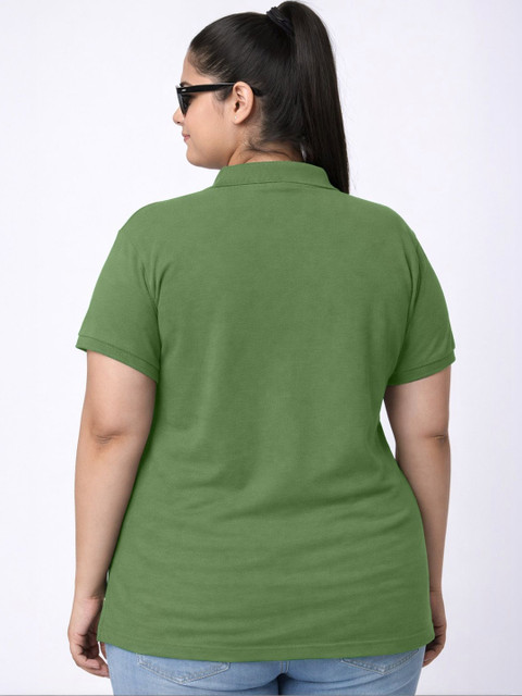 JUNEBERRY Women Polo Collar Pure Cotton T-shirt - Image 5