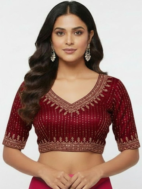 Trendzmy Embroidered Saree Blouse