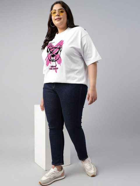 JUNEBERRY Women Printed Pure Cotton T-shirt - Image 4