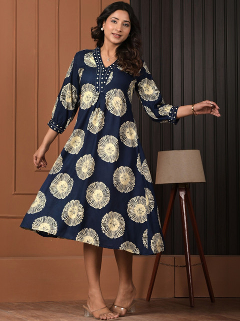 Chaukas Women Ethnic Motifs Printed Floral Kurta