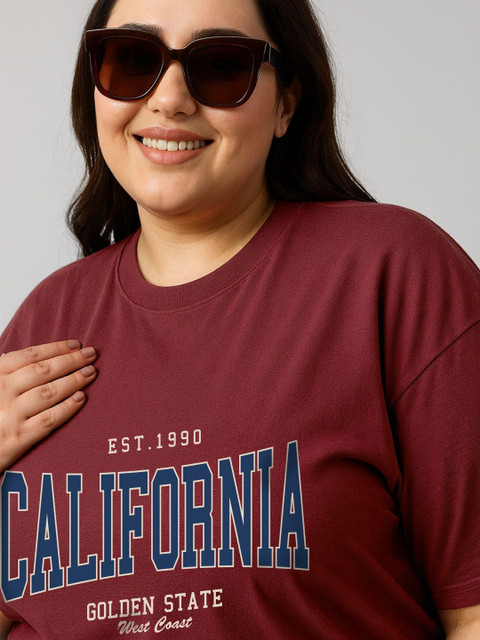 JUNEBERRY Women Printed Pure Cotton T-shirt - Image 2