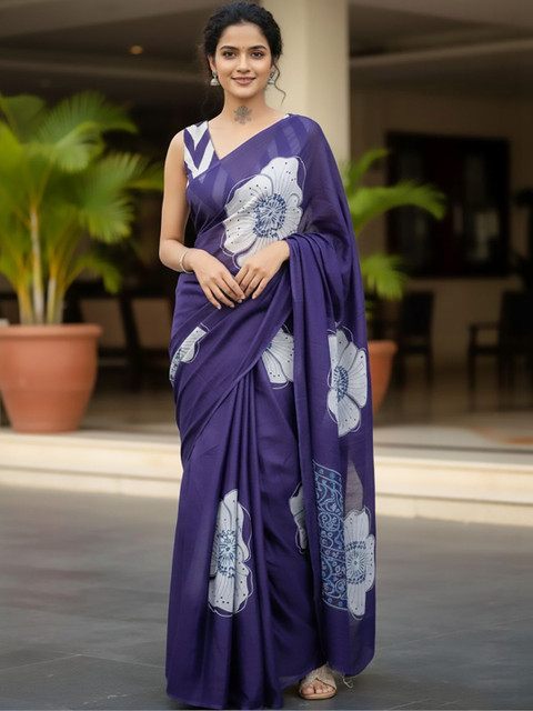 Urban Pallu Floral Pure Cotton Saree - Image 6