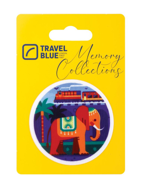 Travel Blue India-Inspired Elephant & Train Design Metal Pin & Badge Set