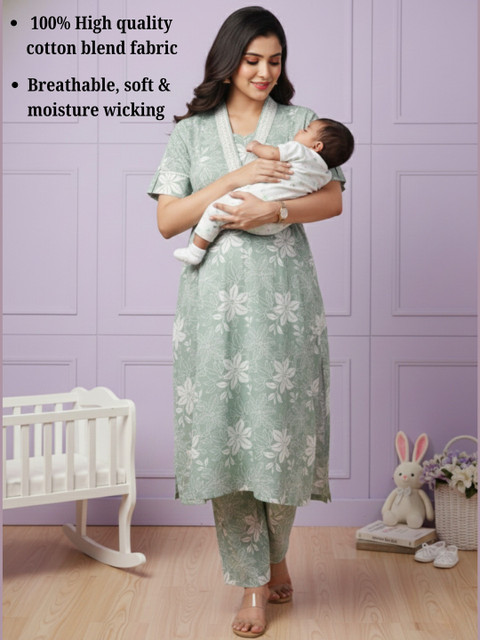 DUMMY SHAPE Women Floral Printed Regular Kurta with Pyjamas - Image 3